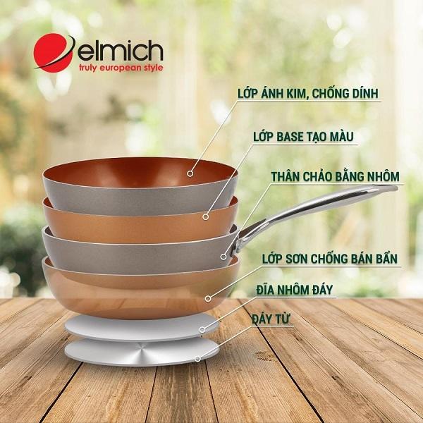 Nồi Phủ Sứ Chống Dính Cao Cấp FULL INDUCTION ELMICH ROYAL PREMIUM EL-1181 Size 26cm