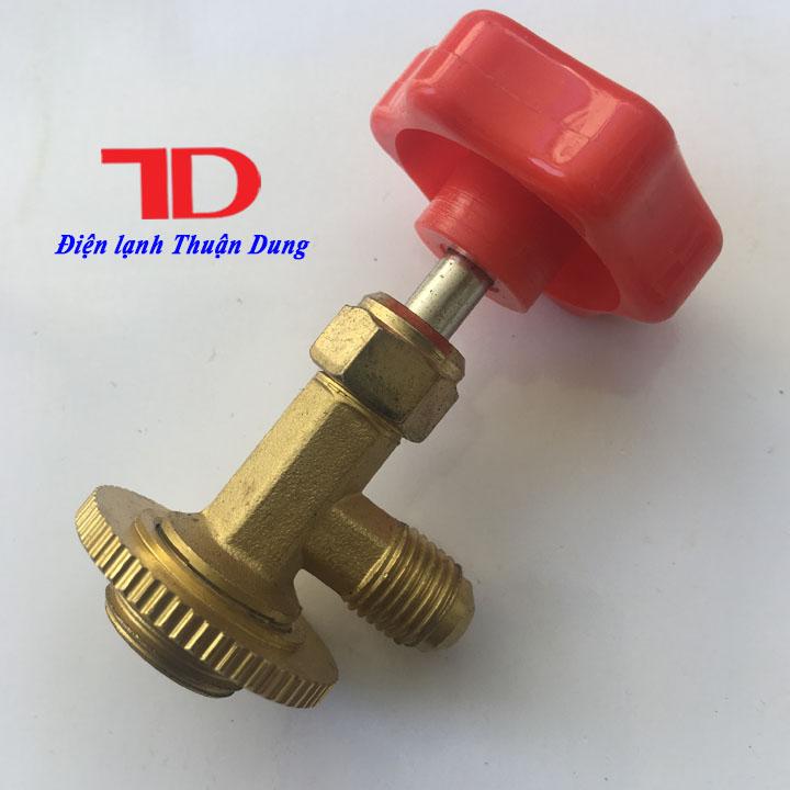 Van Khóa Gas Lon R134A Van Mở Gas Lon R134 Đầu Kết Nối Chắc Chắn Dùng Cho Thi Công Điện Lạnh