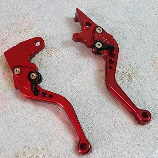 Tay thắng côn 6 số nhôm CNC dành cho Exciter 135,150 (1 cặp) màu đỏ cao cấp