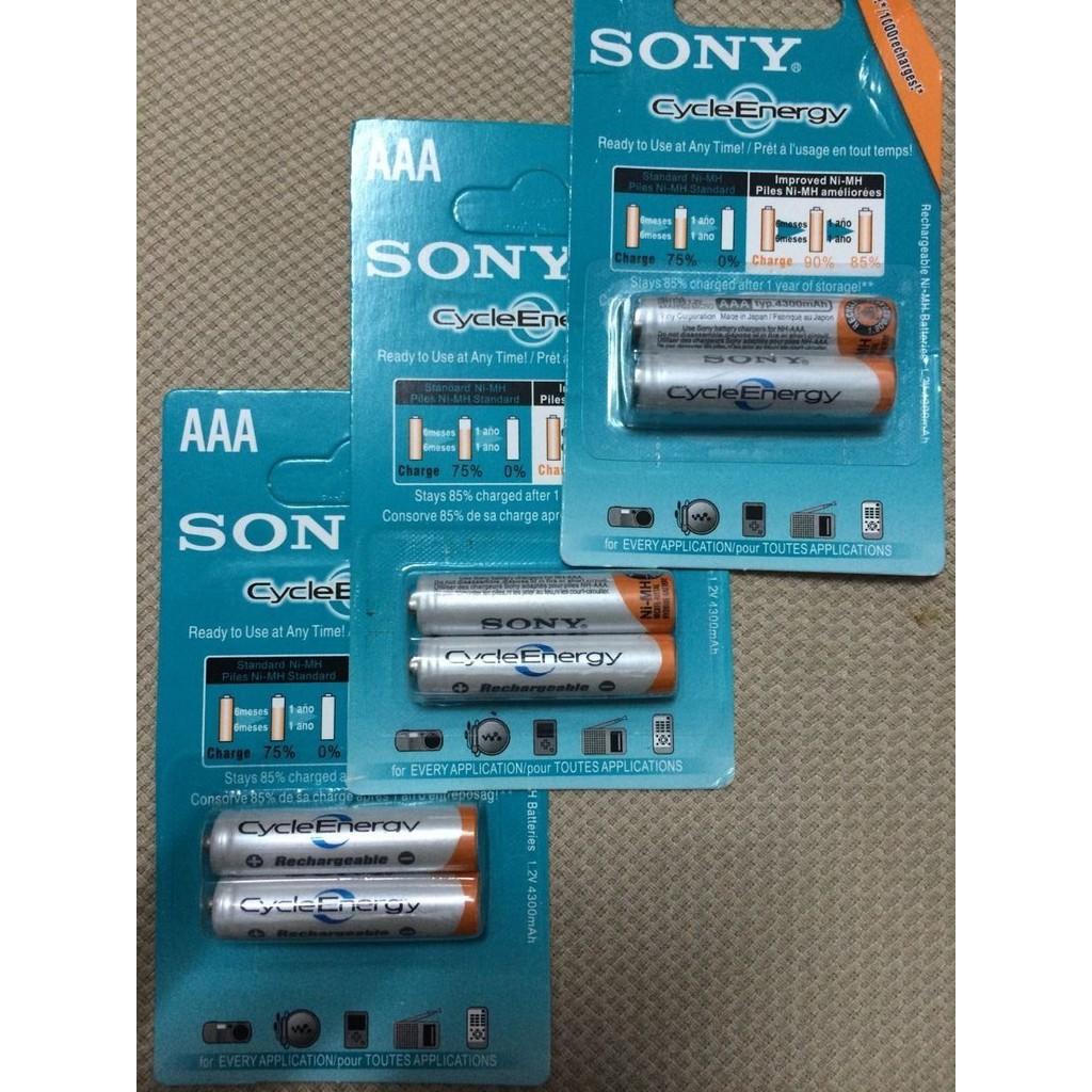 Vĩ 2 viên pin sạc AAA Sony