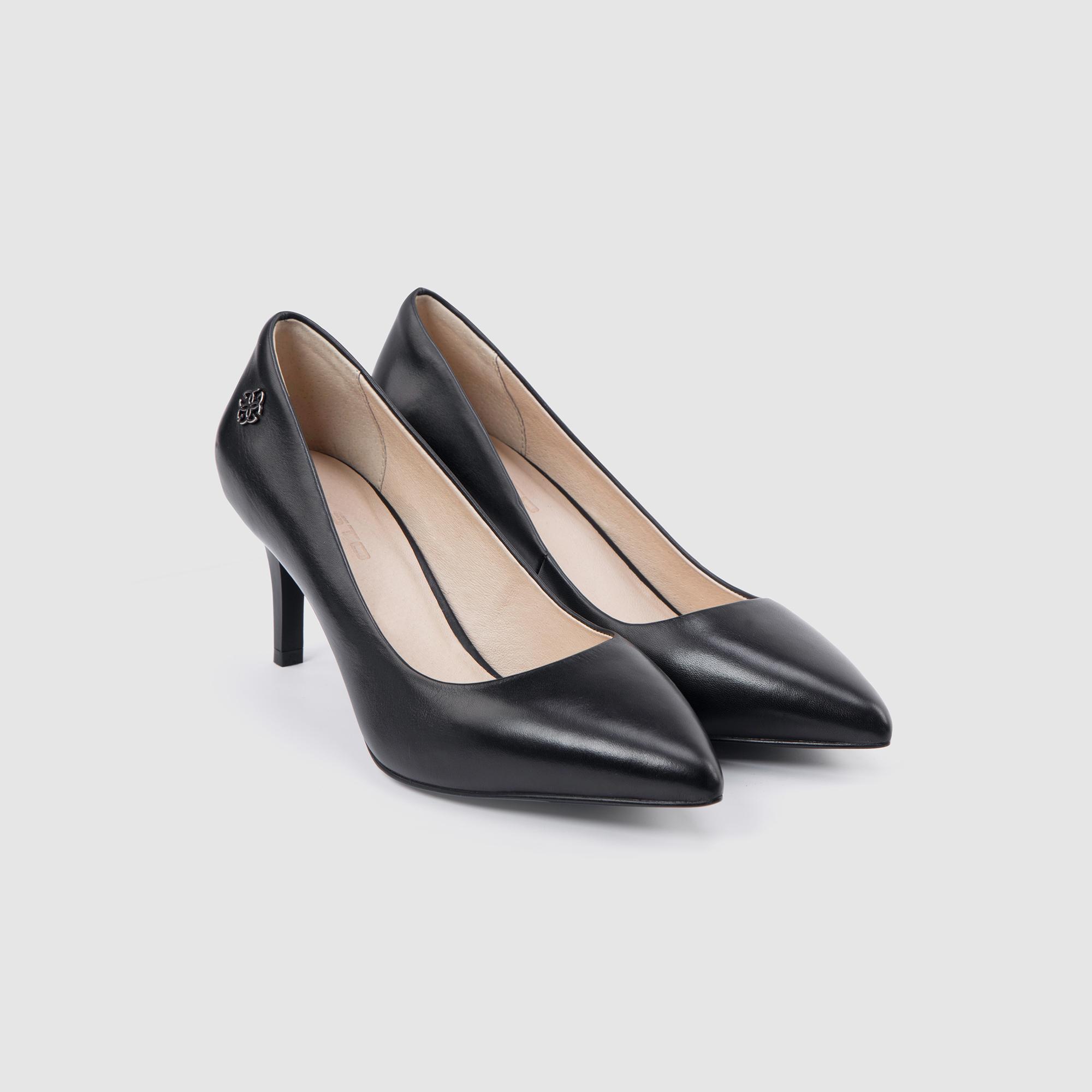 Giày Cao Gót Da Thật Nữ Gosto Work Chic GFW007988DEN (Đen)