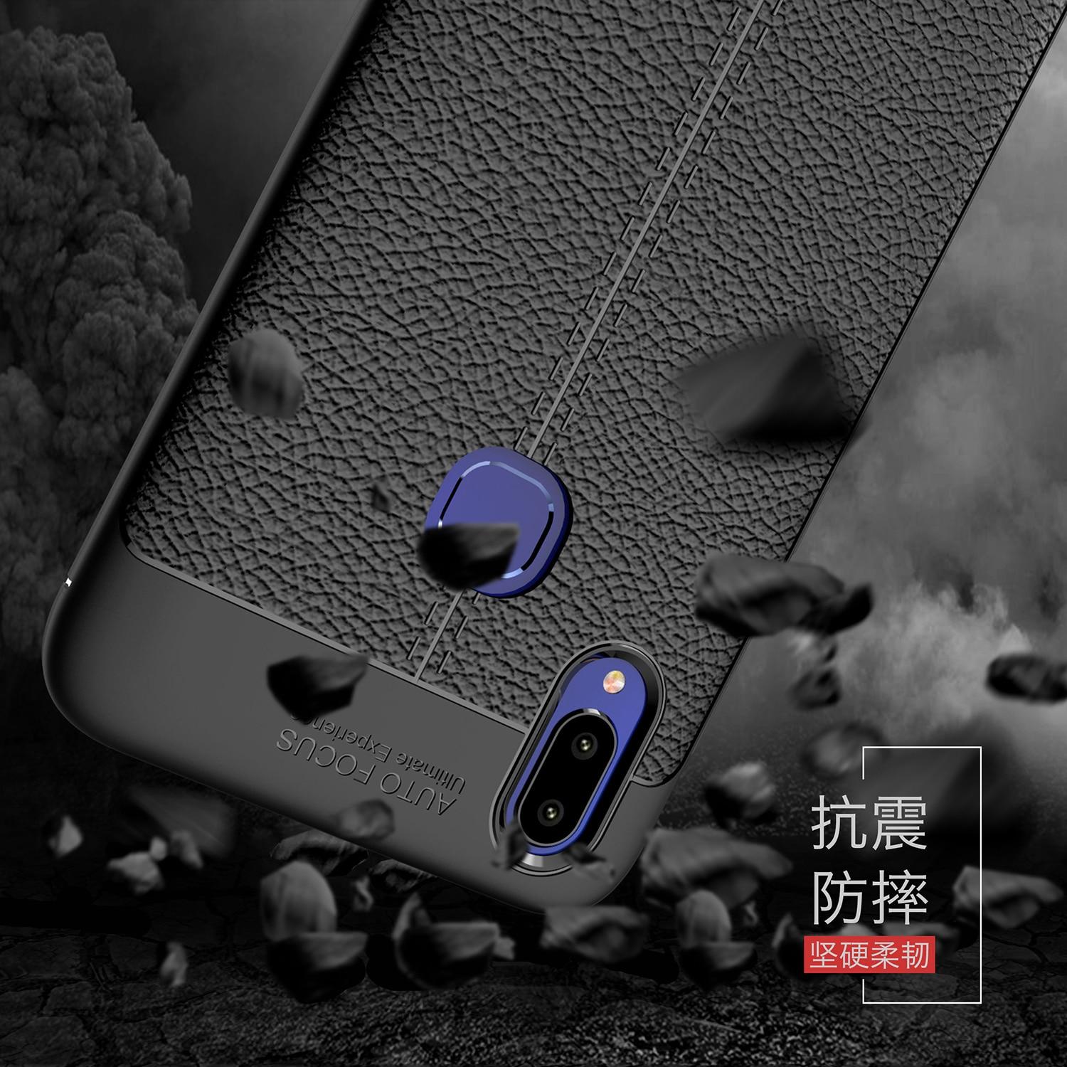 Ốp Silico Vân Da Cho Vivo V11i - Auto Focus