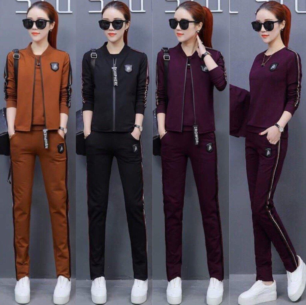 Combo bộ đồ thể thao thu đông cao cấp 3 món
