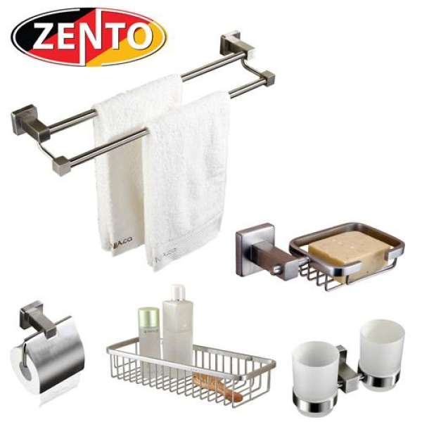 Bộ 5 phụ kiện phòng tắm inox 304 Zento HC202