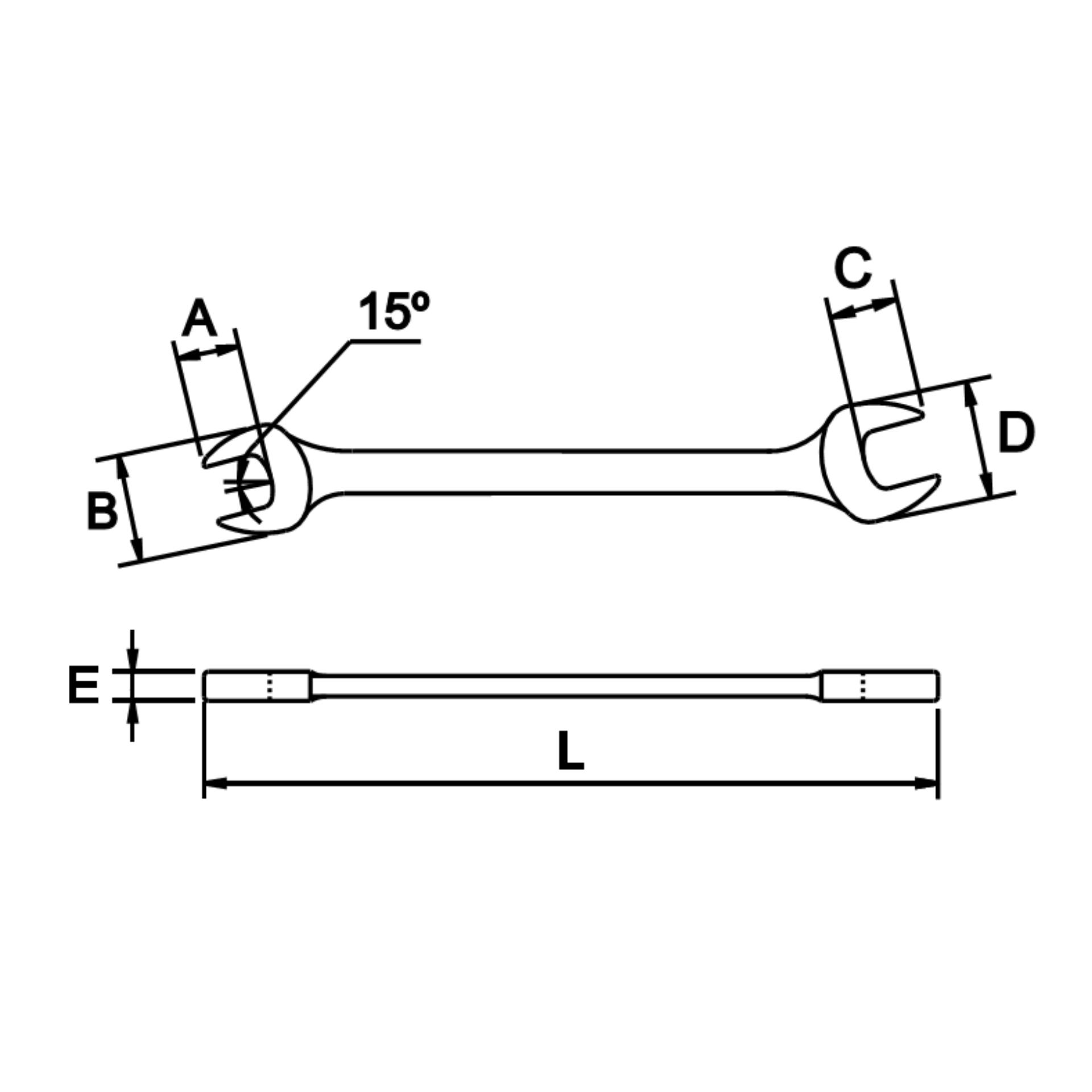 [HCM]Cờ lê 2 đầu miệng 8-9 mm - 61702 Ega Master