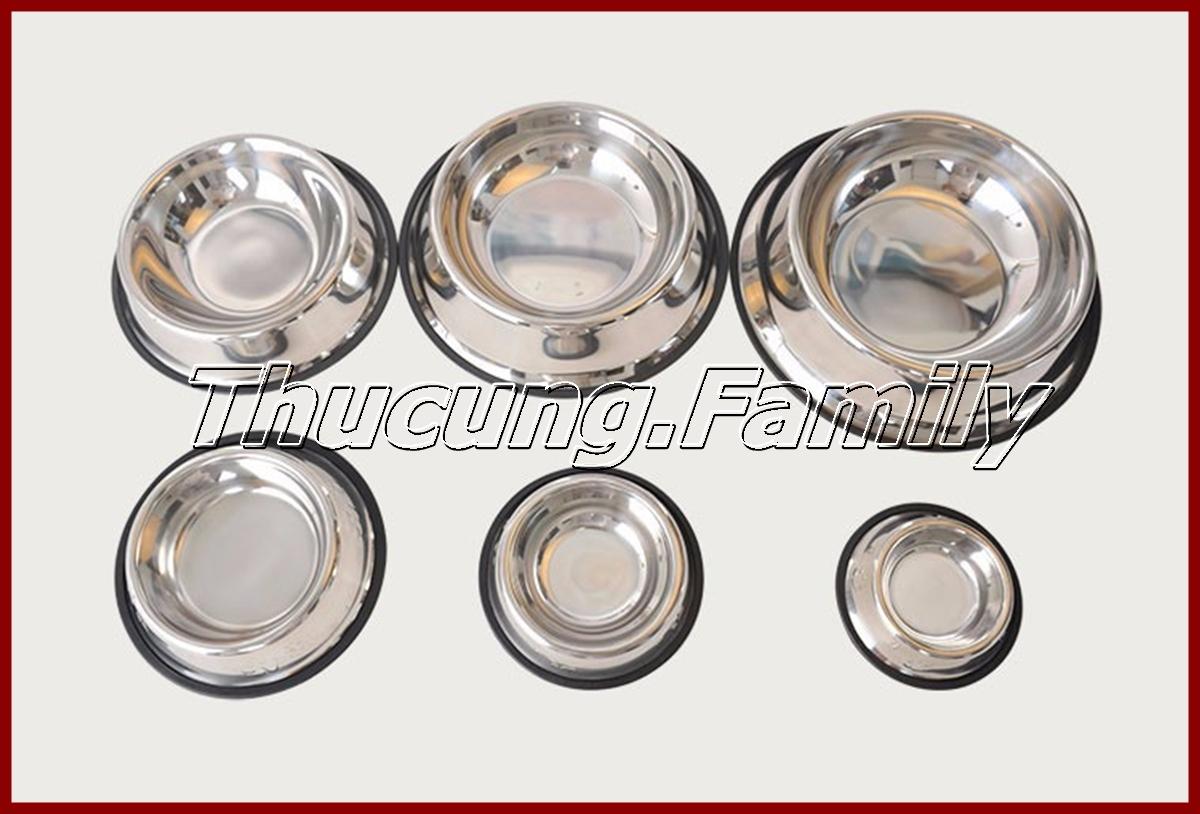 CHÉN / BÁT ăn inox ko gỉ sét- ko lật cho CHÓ MÈO (Size 3:22cm)