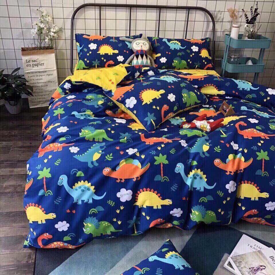 BỘ CHĂN GA GỐI KHỦNG LONG + RUỘT CHĂN DÀY.
