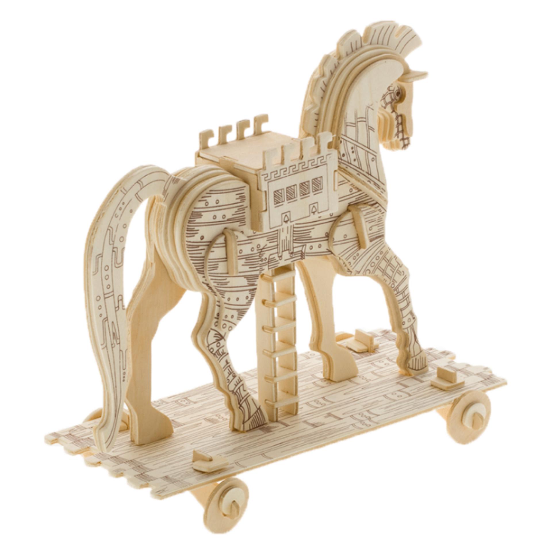 Đồ chơi lắp ráp gỗ 3D Mô hình Con ngựa Thành Troy