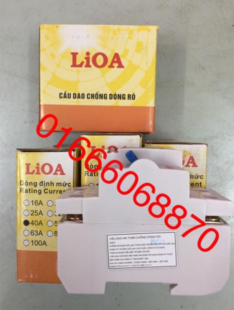Át chống giật LiOA 40A , CB chống dòng dò 30mA
