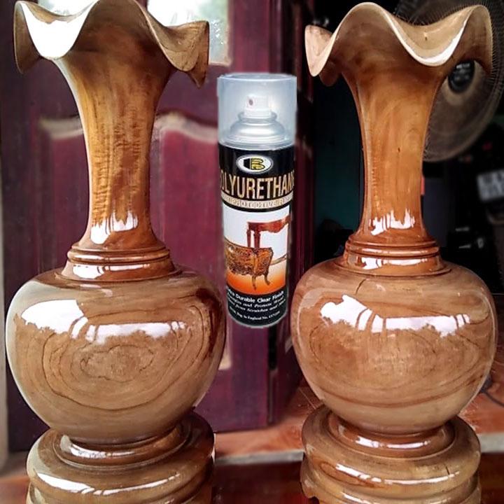[HCM]Sơn xịt bóng gỗ PU POLYURETHANE- Trong Bóng Bosny