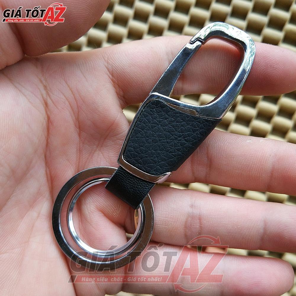 Móc treo chìa khóa đẹp và độc - Mẫu AZ-20 bọc da (Mầu bạc tinh tế)