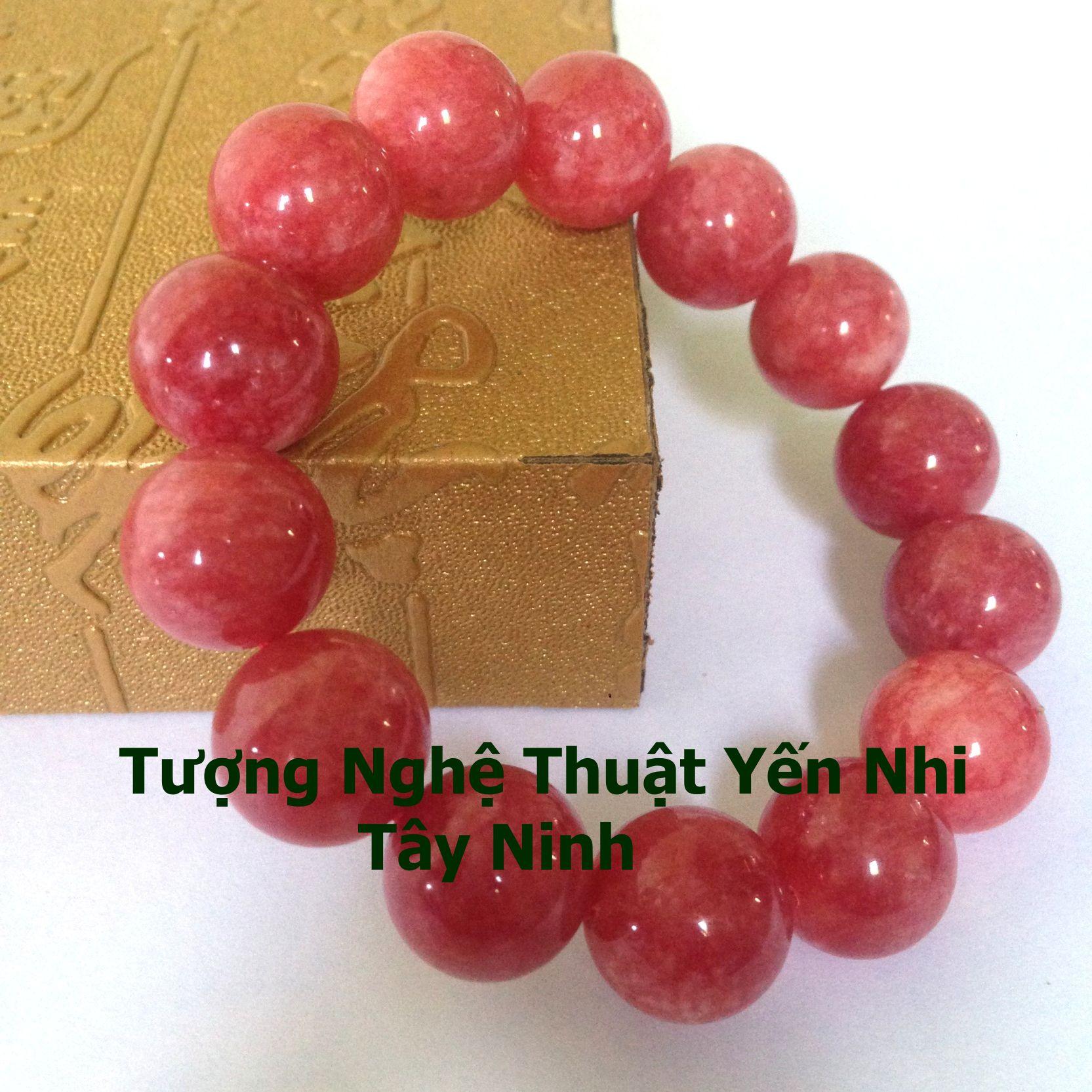 Vòng tay RUBY ẤN hạt 14ly