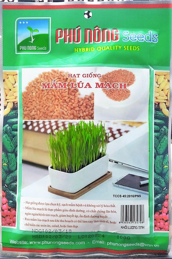 [HCM]BỘ  05 gói hạt giống Mầm Lúa Mạch  PN -100gram