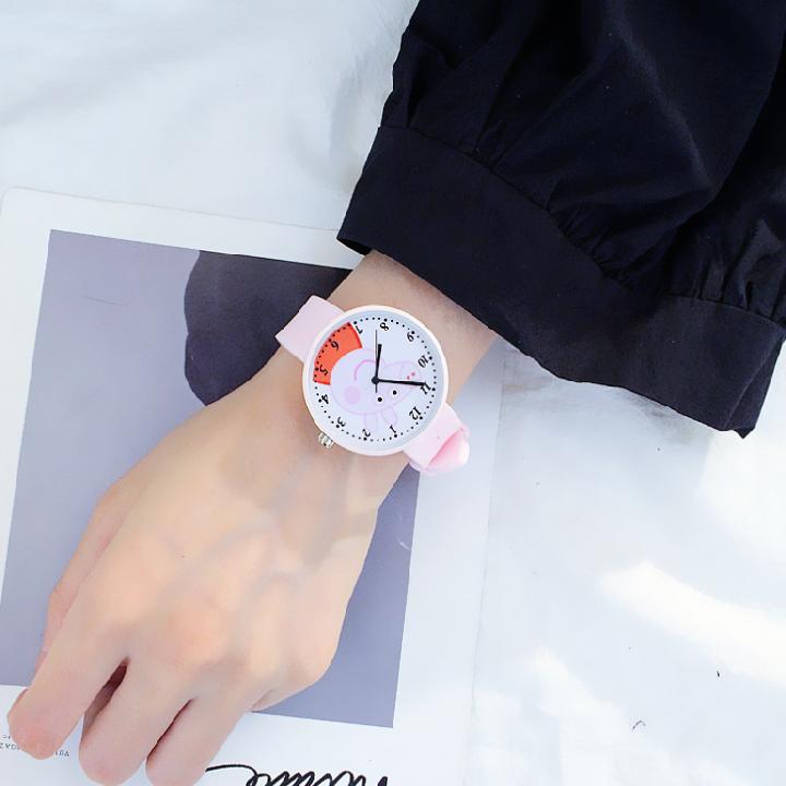 (Extra gift 1 tablets battery worth 20K) đồng beautiful clocks that cheap face motifs little pig PeppaPig
