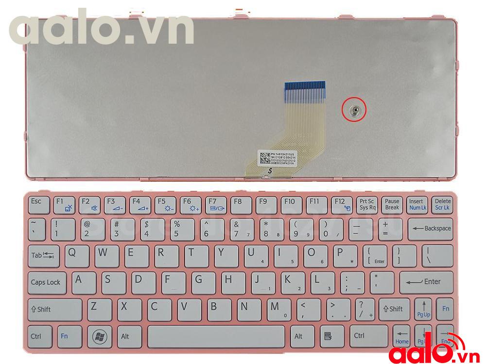 Bàn phím laptop Sony SVE 11 Trắng