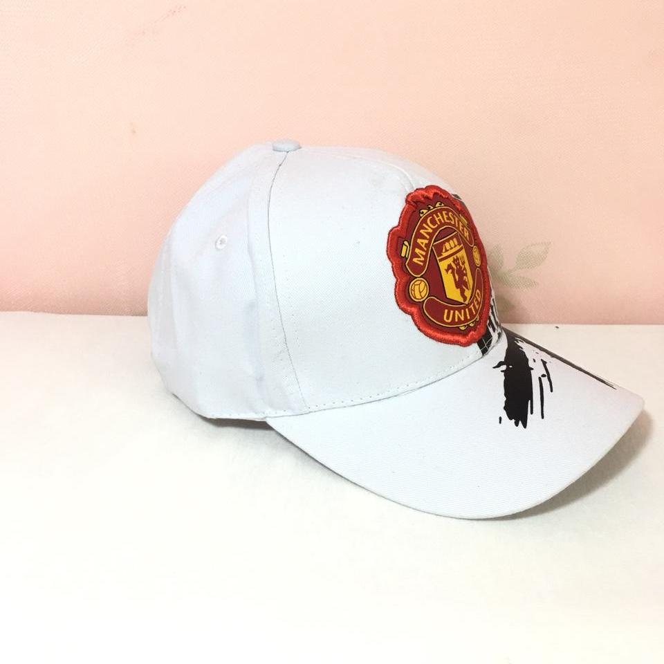 Nón kết thể thao cao cấp (Trắng họa tiết đen)
