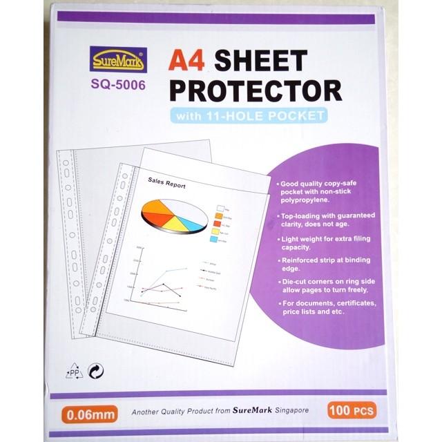 Bìa lỗ cao cấp suremark sq-5006 dày 0.06mm 100 tờ / xấp