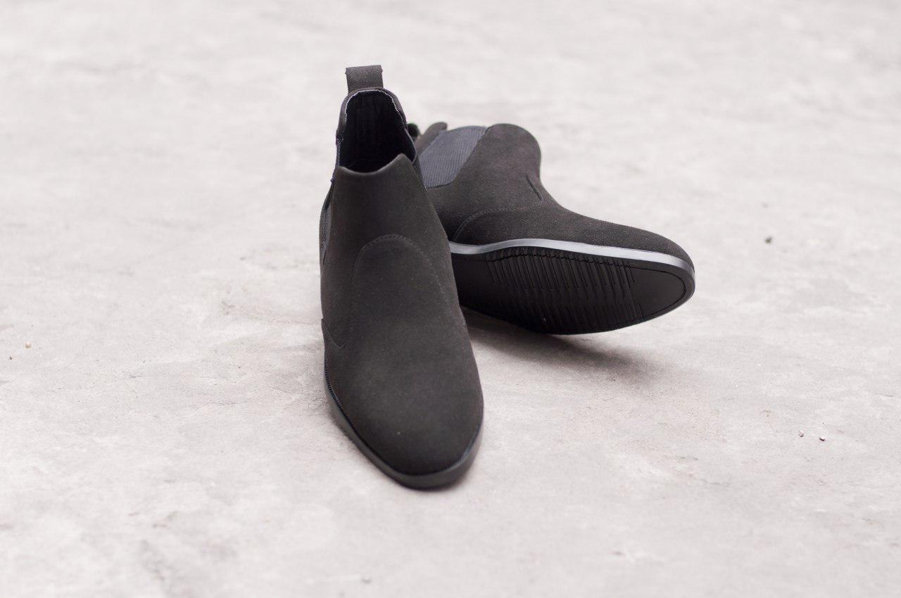 Giày chealsea boot nam cạnh chun đen buck CB520-DENBUCK ( L)