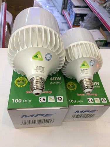 BỘ 01 BÓNG TRỤ MPE-30W + 01 BÓNG LED TRỤ MPE-40W - ÁNH SÁNG TRẮNG - HÀNG CAO CẤP