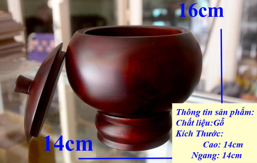 [HCM]BÌNH BÁT GỖ ĐẾ CAO