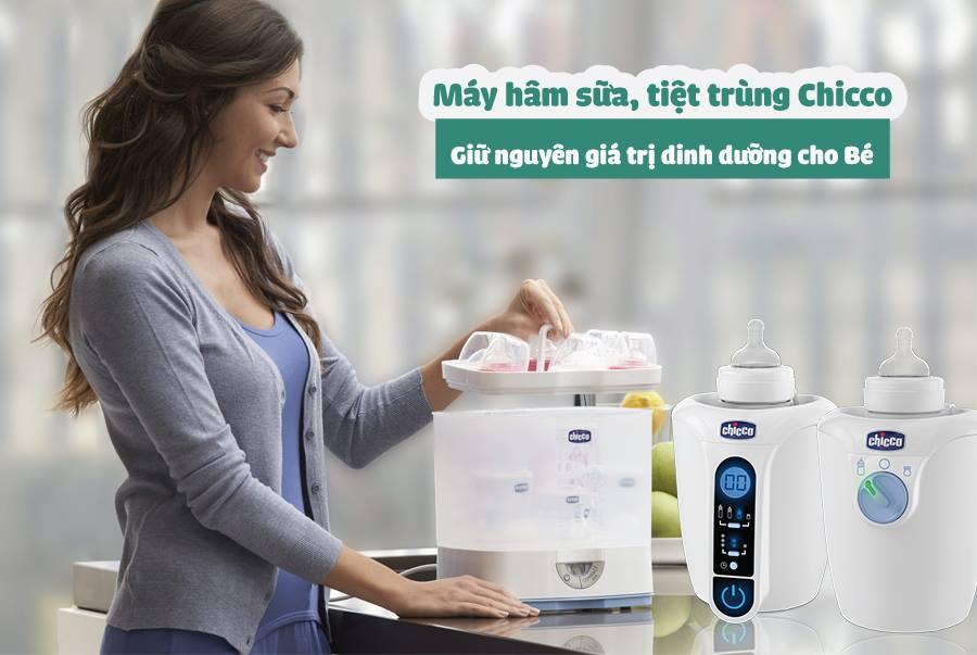 Máy hâm sữa và thức ăn điện tử Chicco (Trắng)