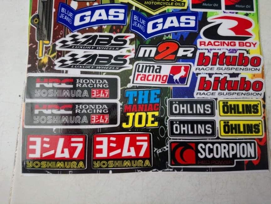 Tem tấm logo dán xe máy trọn bộ 18x25cm