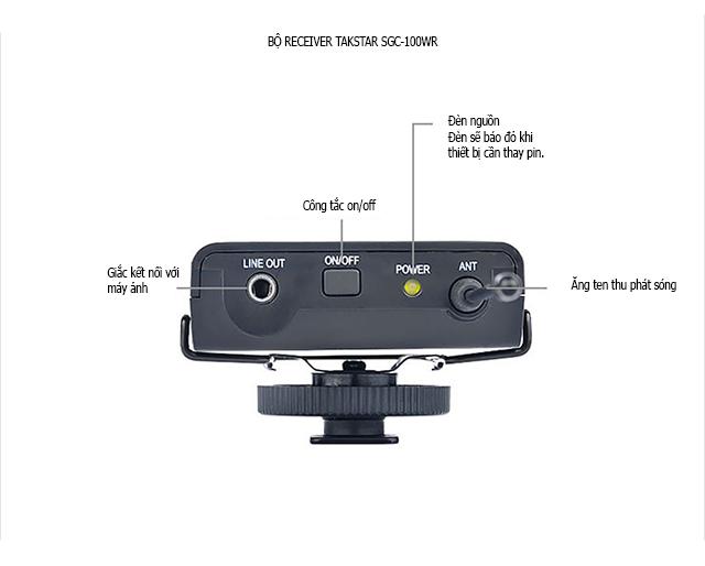 Microphone gài áo không dây Takstar SGC-100W