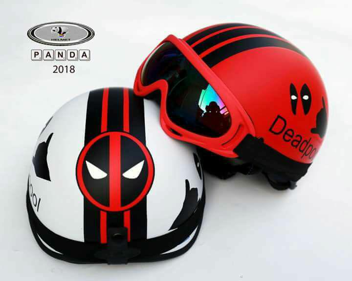 [HCM]Nón 1/2 Deadpool kèm kính uv