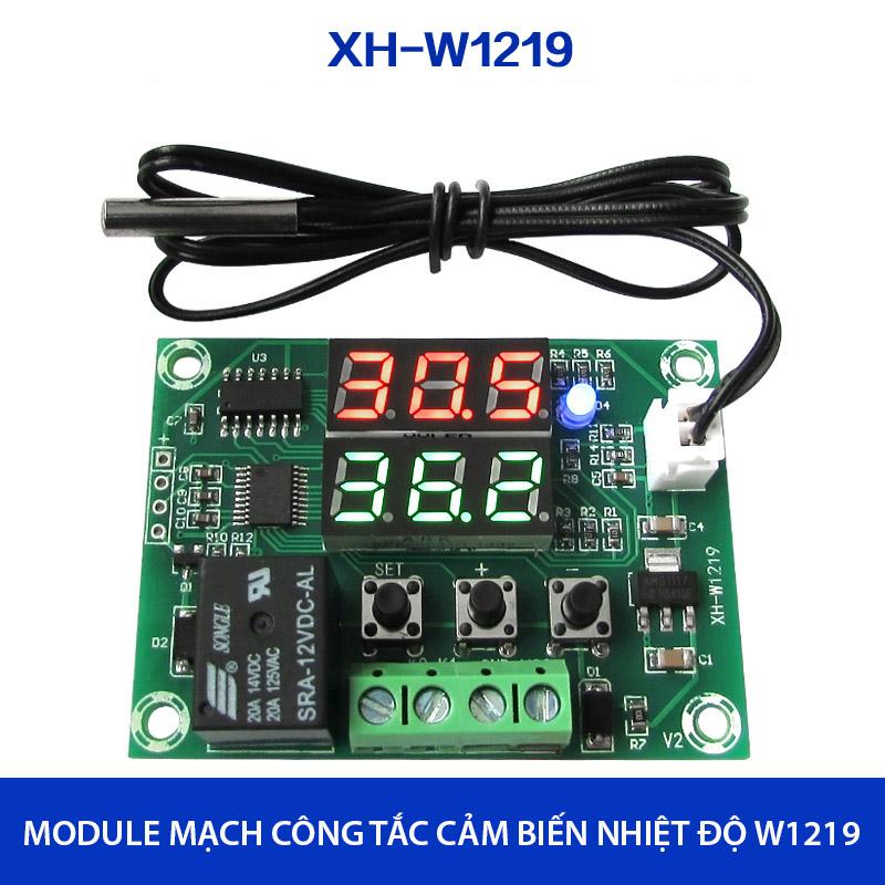 Module mạch công tắc cảm biến nhiệt độ ST-W1219 với 2 màn hình, đầu cảm biến rời có thể ngâm trong nước