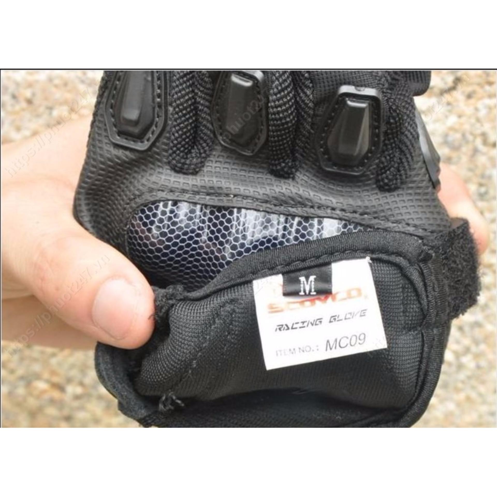 Găng tay dài ngón Scoyco M09 (gù carbon)