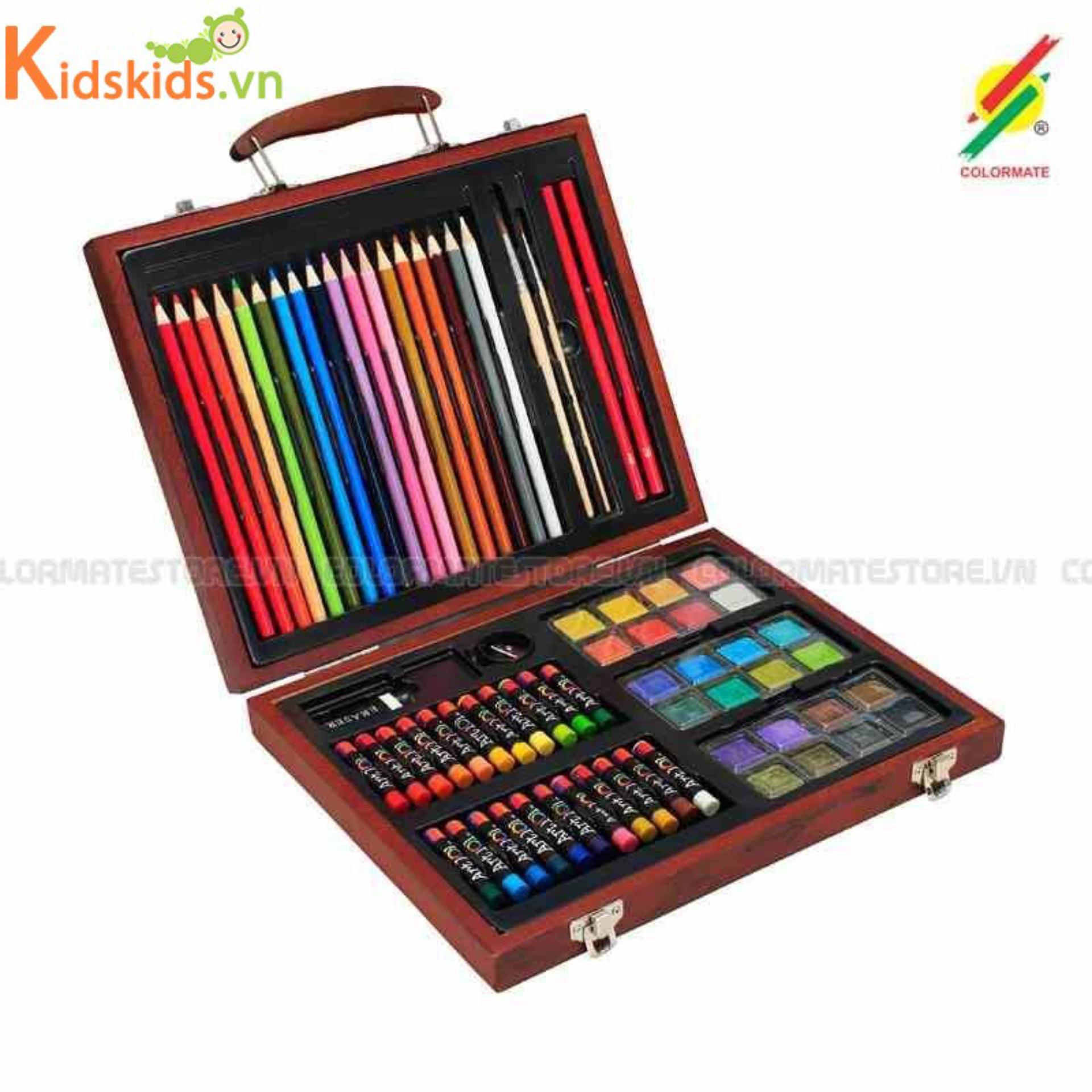 Bút màu hộp gỗ M 74 Colormate
