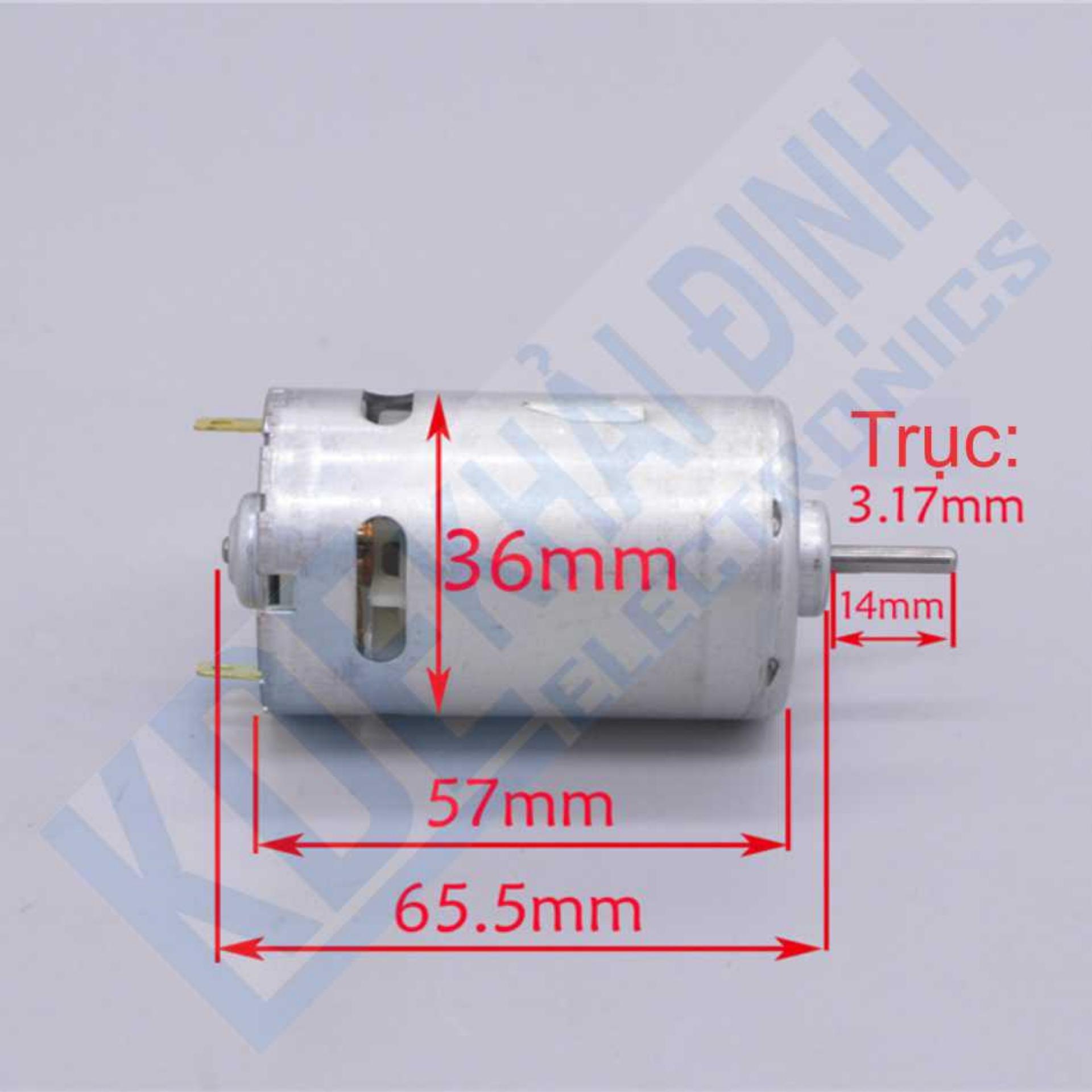 động cơ DC RS-550, 7,2V 18200V/P, trục D 3.17mm kde2477