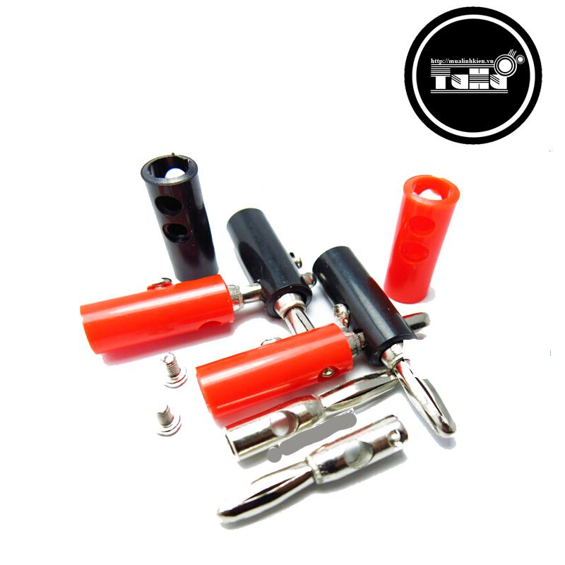 Bộ 10 Đầu Jack Bắp Chuối 910MR 4mm Đực ( 5 Đỏ - 5 Đen )