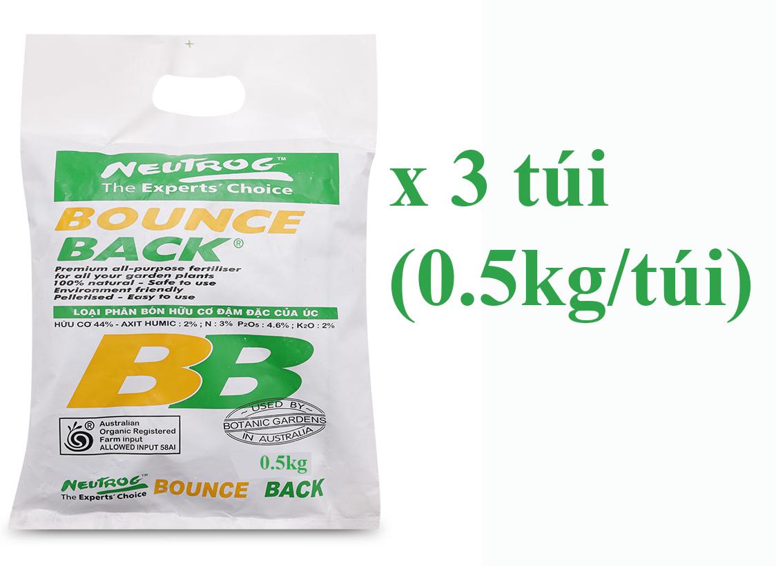 3 túi Phân gà úc bounce back đậm đặc (0.5kg/túi)