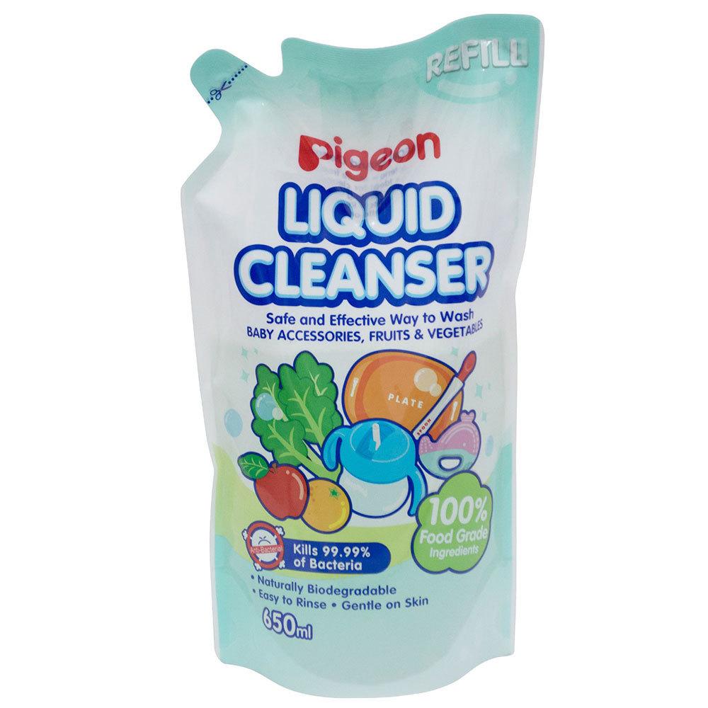 Bộ 2 bịch nước rửa bình sữa Pigeon 650ml (phiên bản mới) - nuoc rua binh sua