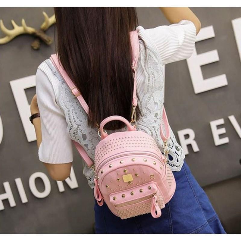 Balo mini đính đá dễ thương đủ màu sắc (tặng móc khóa hình thú cute)