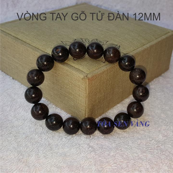 [HCM]VÒNG TAY GỖ TỬ ĐÀN 12MM