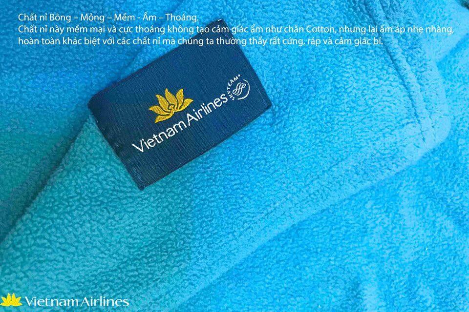 Chăn VietNam Airline xanh chuẩn 100% mới 100% Nói không với hàng giả dành cho bé tới lớp và dân văn phòng