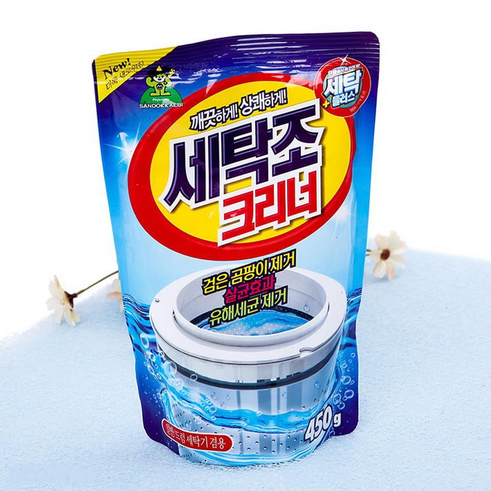 Bột tẩy vệ sinh lồng máy giặt Hàn Quốc gói 450gr