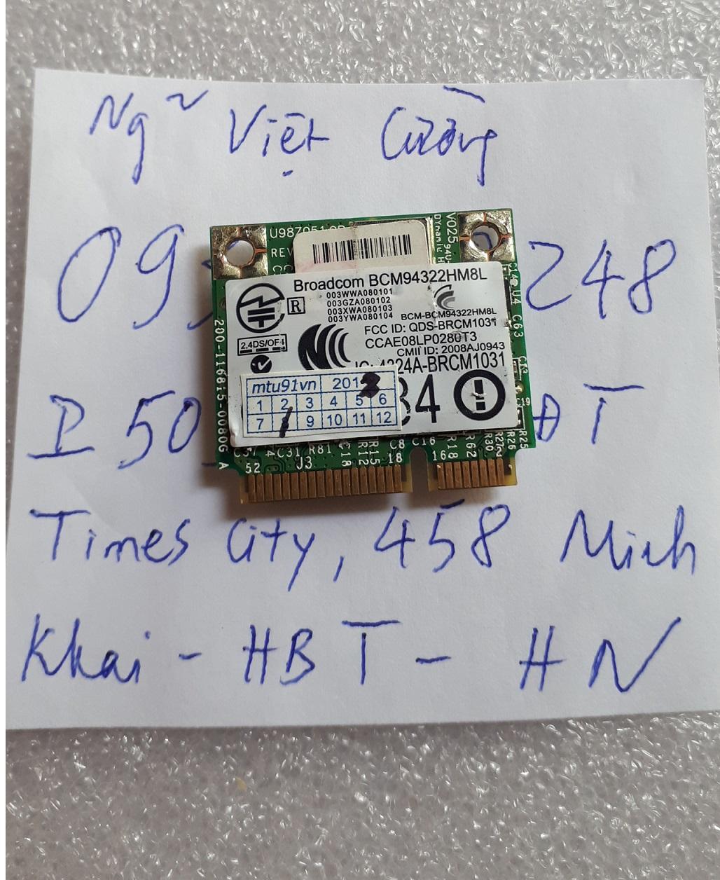 Card WiFi Laptop Broadcom BCM94322HM8L