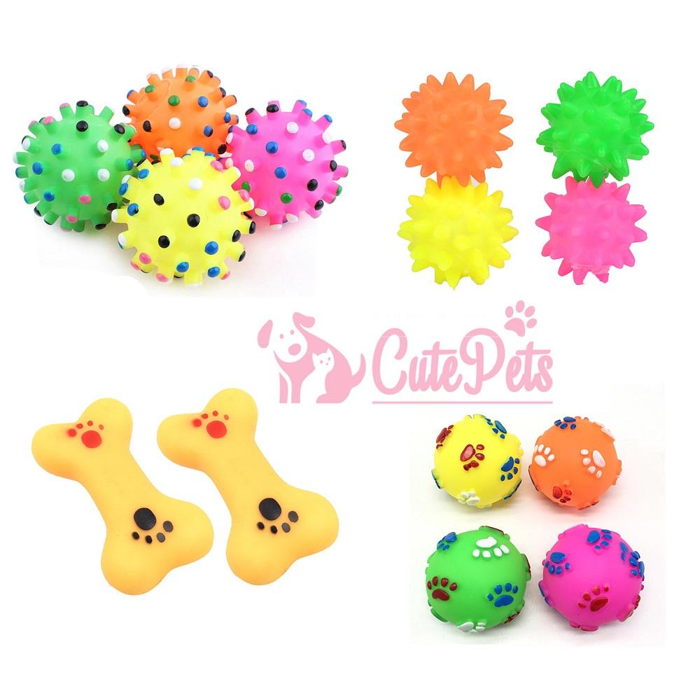 [HOÀN TIỀN 10%]Đồ chơi cho chó bóng chíp chấm tròn 7cm - CutePets