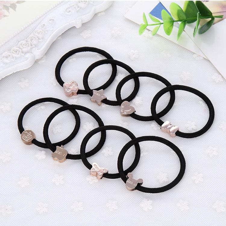 Combo 10-20-30 dây buộc tóc đính hình vàng