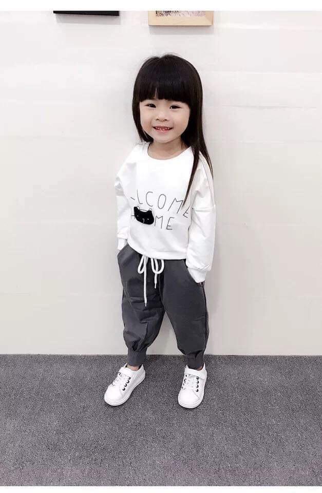 [HCM]Bộ đồ thu đông welcome Home Bo059  (có bảng size ở hình cuối)