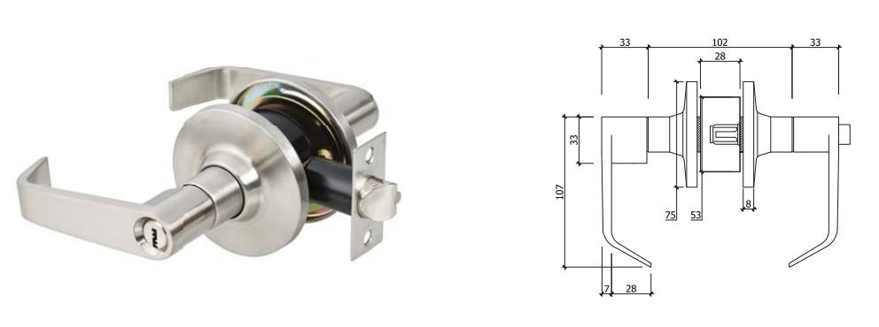 [HCM]Khóa tròn gạt VICKINI 31685.001 SS trắng