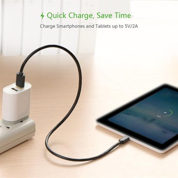 Cáp sạc điện thoại máy tính bảng Micro USB 1.5M Ugreen 10837 (Đen)
