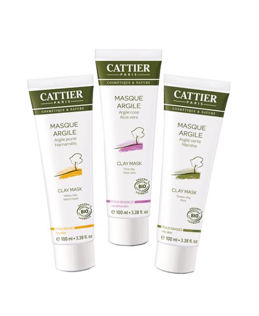 Mặt nạ đất sét Cattier Masque Argile Pink Clay Mask Aloe Vera (dành cho da nhạy cảm)