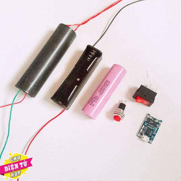 Kích Điện 400KV,Module Tăng Áp - COMBO Pin Tốt 2600mAh