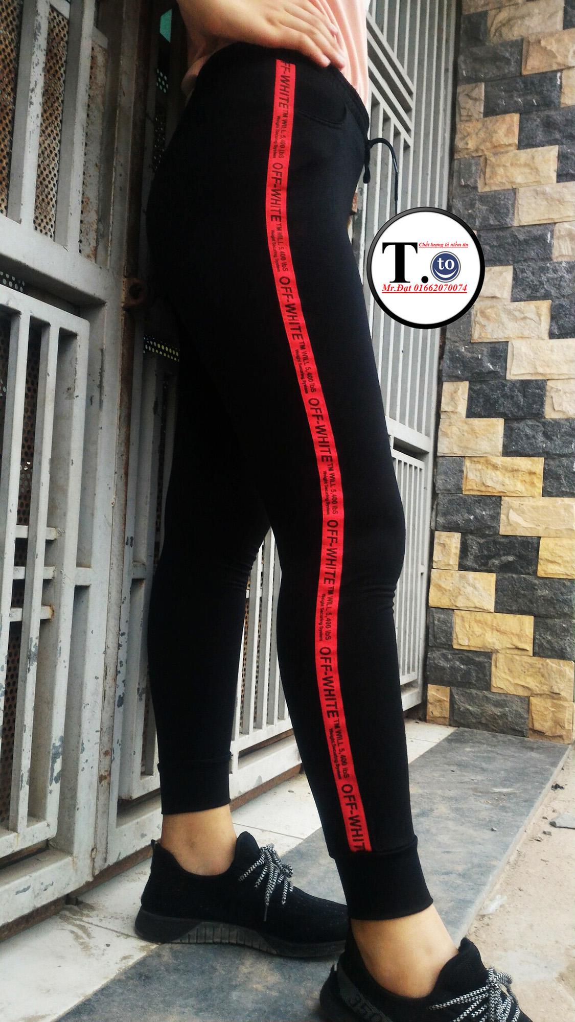 [HCM][VIDEO + ẢNH THẬT]-Quần thun Nữ - Nam Jogger Baggy - legging (dây thời trang vàng đỏ trắng)