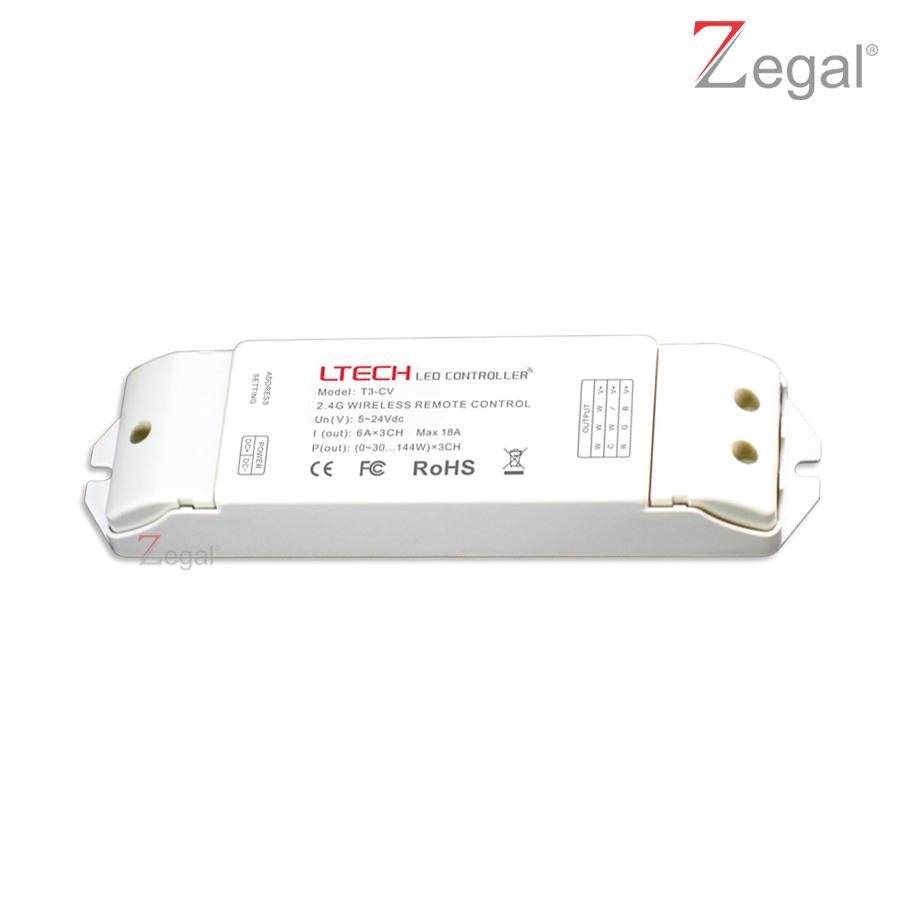 Bộ thu tín hiệu điều khiển đèn LED Ltech T3-CV CV Wireless Receiving controller
