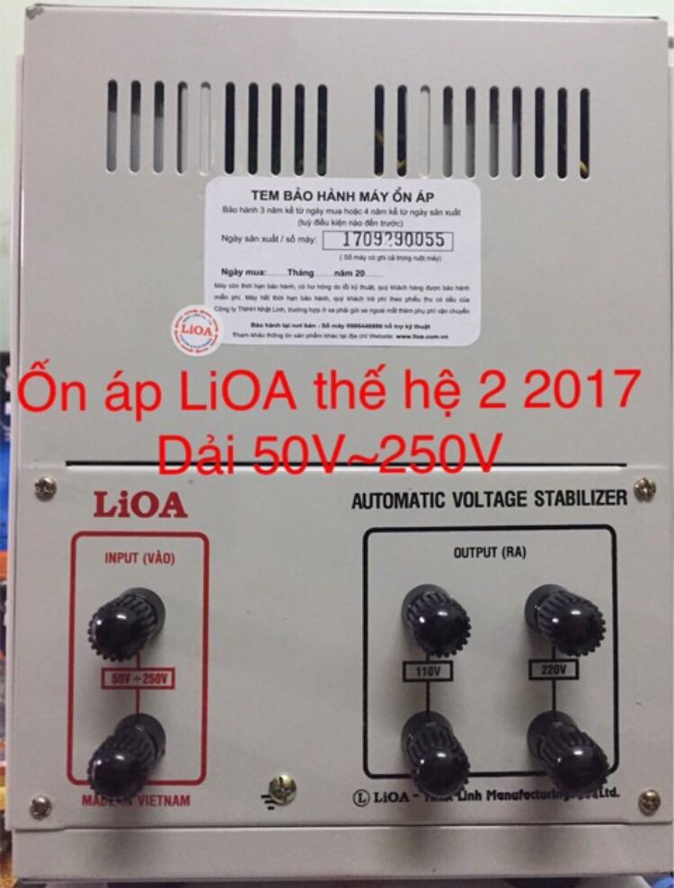 Ổn áp lioa 5kva dải rộng 50v~250v thế hệ 2 dây đồng 100% model DRII-5000II